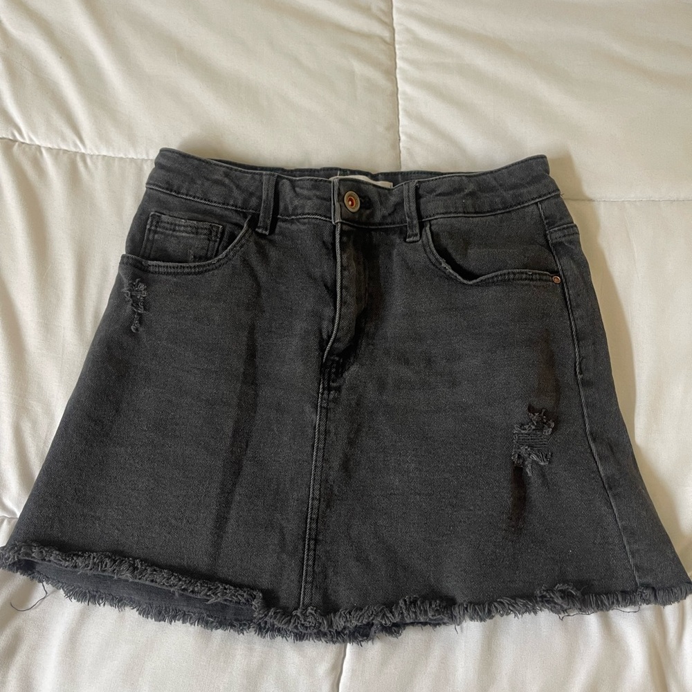 zara kid jean skirt